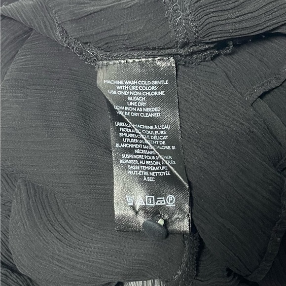 Free People Kasey Whimsygoth Top Black Chiffon Size M - Picture 7 of 8